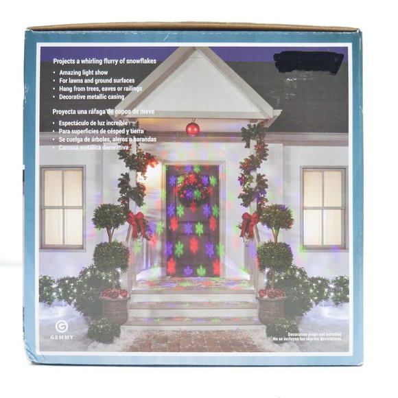 SnowFall Multicolor LED Lightshow Hanging Projection Christmas Ornament Outdoor - Picture 4 of 6